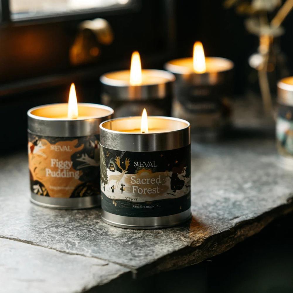 St Eval Tin Candle Sacred Forest